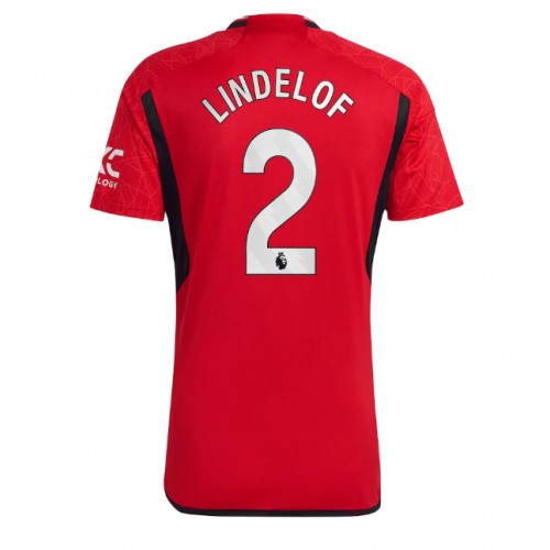 Fotballdrakt Herre Manchester United Victor Lindelof #2 Hjemmedrakt 2023-24 Kortermet